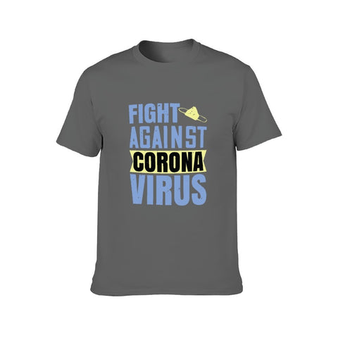 Image of Double Side Printed Fight Against Corona Virus Unisex T-Shirt Adult Cotton Short Sleeve Tee - Alexecom.com