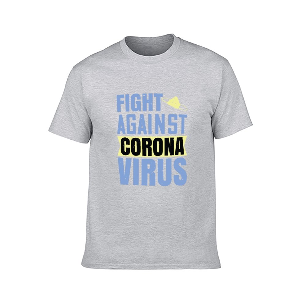 Double Side Printed Fight Against Corona Virus Unisex T-Shirt Adult Cotton Short Sleeve Tee - Alexecom.com