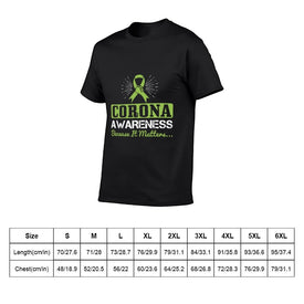 Double Sided Co Awareness T-Shirt for Men, Adult Cotton Short Sleeve Tee