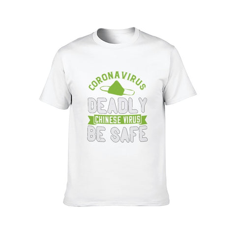 Image of Double Sided Corona Deadly T-Shirt for Men, Adult Cotton Short Sleeve Tee - Alexecom.com