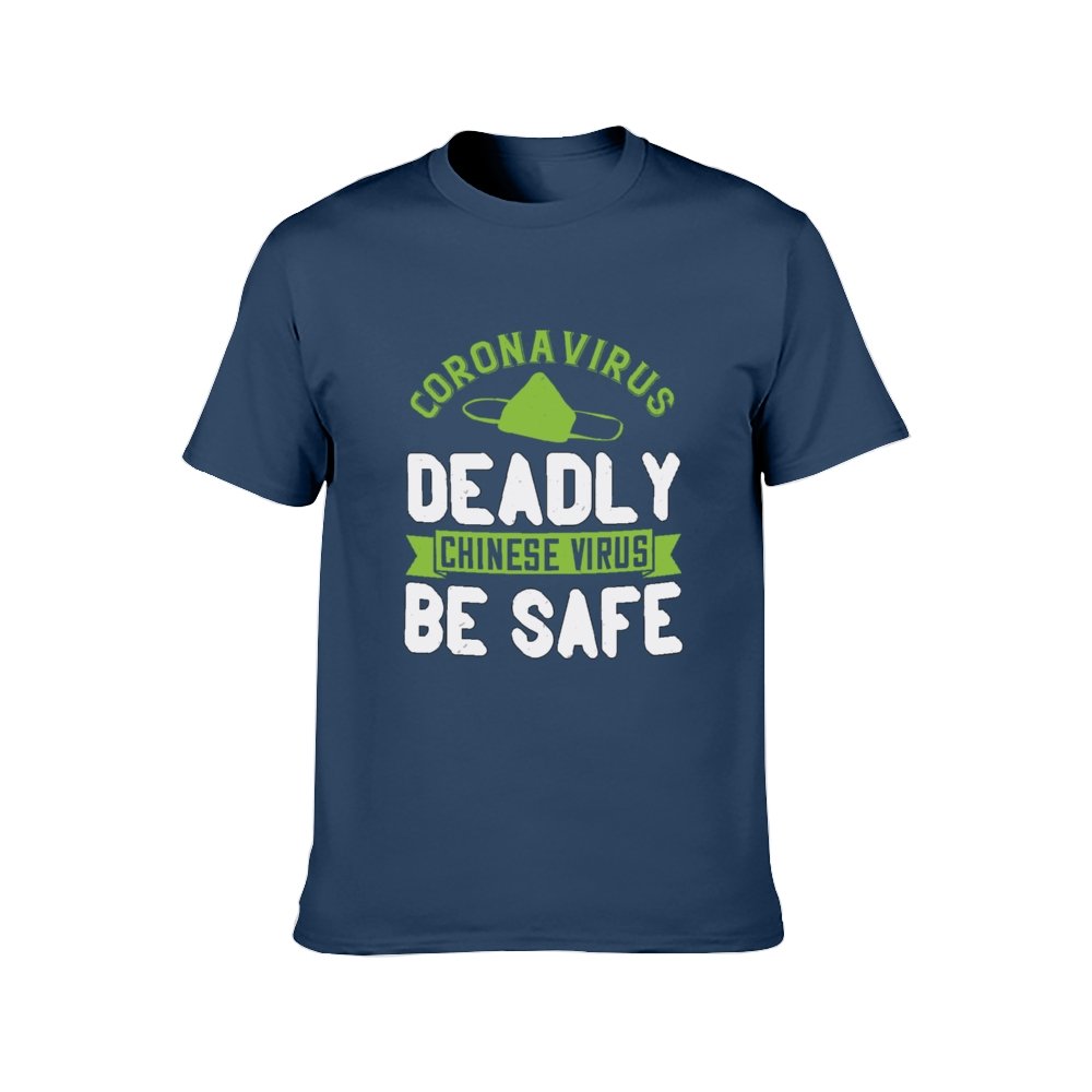 Double Sided Corona Deadly T-Shirt for Men, Adult Cotton Short Sleeve Tee - Alexecom.com