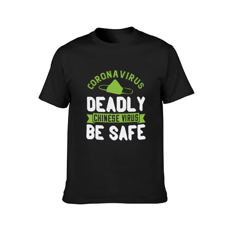 Image of Double Sided Corona Deadly T-Shirt for Men, Adult Cotton Short Sleeve Tee - Alexecom.com