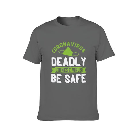 Image of Double Sided Corona Deadly T-Shirt for Men, Adult Cotton Short Sleeve Tee - Alexecom.com