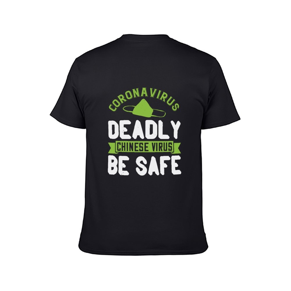 Double Sided Corona Deadly T-Shirt for Men, Adult Cotton Short Sleeve Tee - Alexecom.com
