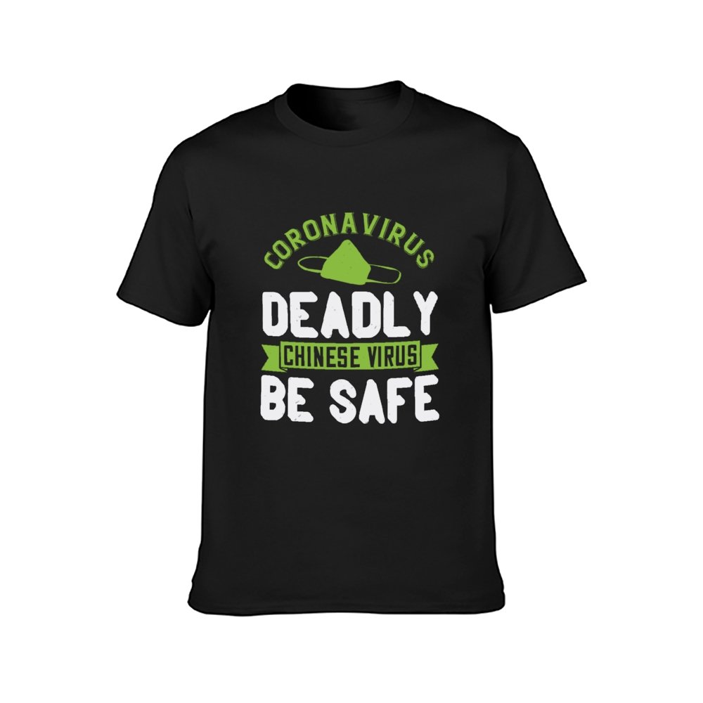 Double Sided Corona Deadly T-Shirt for Men, Adult Cotton Short Sleeve Tee - Alexecom.com