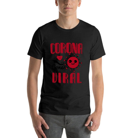 Image of Double Sided Corona Gone Viral T-Shirt for Men, Adult Cotton Short Sleeve Tee - Alexecom.com