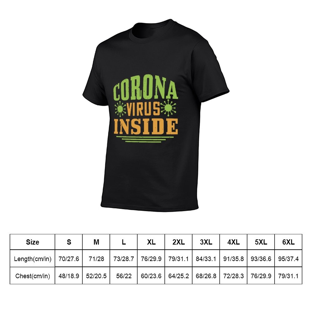 Double Sided Corona Inside T-Shirt for Men, Adult Cotton Short Sleeve Tee - Alexecom.com