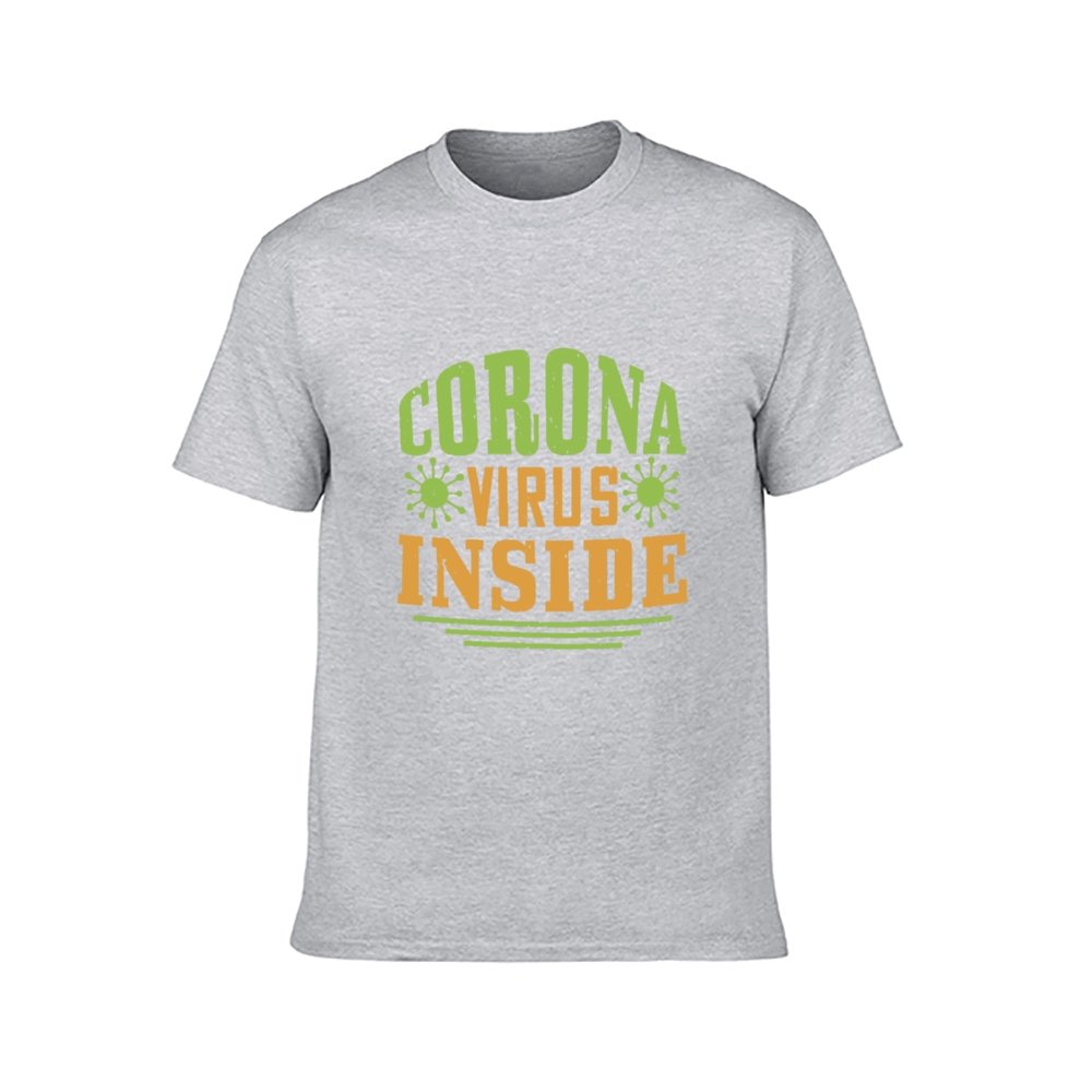 Double Sided Corona Inside T-Shirt for Men, Adult Cotton Short Sleeve Tee - Alexecom.com