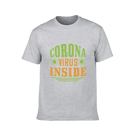 Image of Double Sided Corona Inside T-Shirt for Men, Adult Cotton Short Sleeve Tee - Alexecom.com