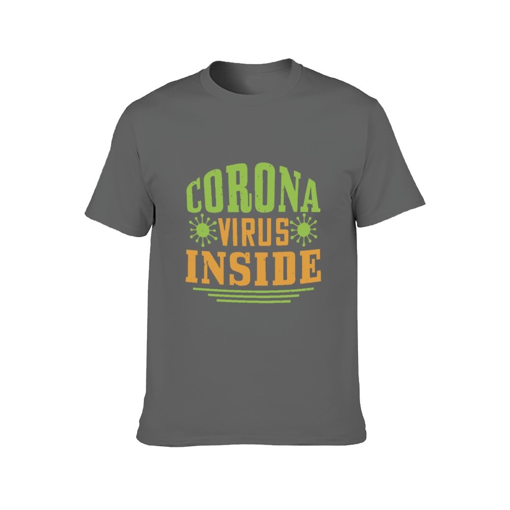 Double Sided Corona Inside T-Shirt for Men, Adult Cotton Short Sleeve Tee - Alexecom.com