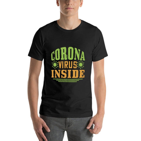 Image of Double Sided Corona Inside T-Shirt for Men, Adult Cotton Short Sleeve Tee - Alexecom.com