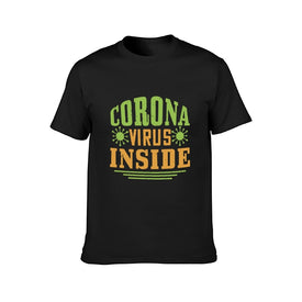 Double Sided Corona Inside T-Shirt for Men, Adult Cotton Short Sleeve Tee - Alexecom.com