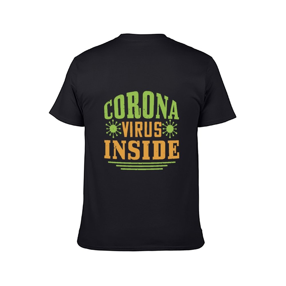 Double Sided Corona Inside T-Shirt for Men, Adult Cotton Short Sleeve Tee - Alexecom.com