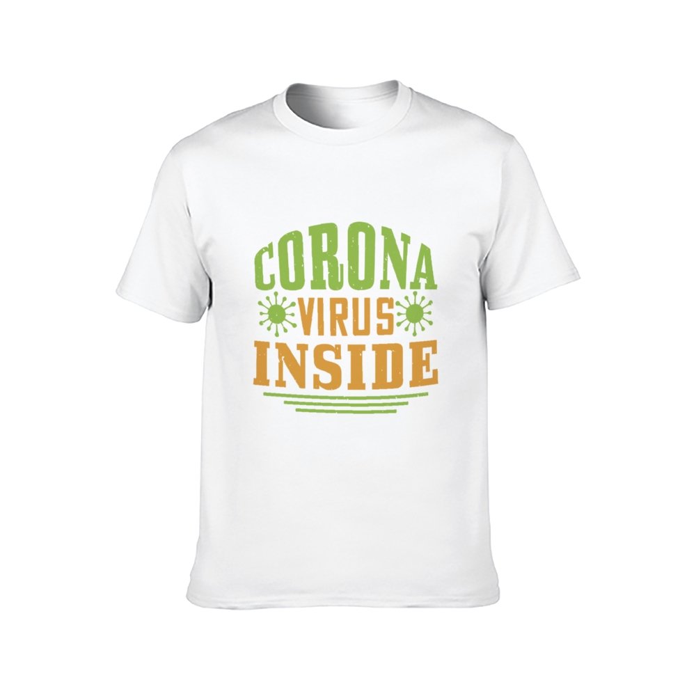 Double Sided Corona Inside T-Shirt for Men, Adult Cotton Short Sleeve Tee - Alexecom.com