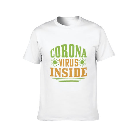 Image of Double Sided Corona Inside T-Shirt for Men, Adult Cotton Short Sleeve Tee - Alexecom.com