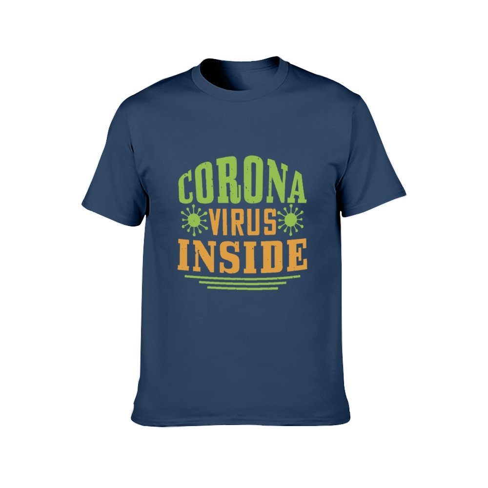 Double Sided Corona Inside T-Shirt for Men, Adult Cotton Short Sleeve Tee - Alexecom.com