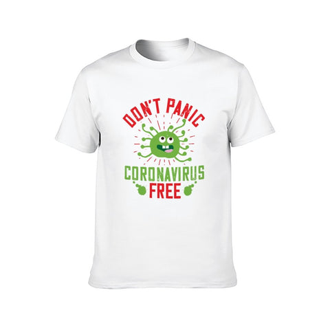 Image of Double Sided Corona Is Free T-Shirt for Men, Adult Cotton Short Sleeve Tee - Alexecom.com