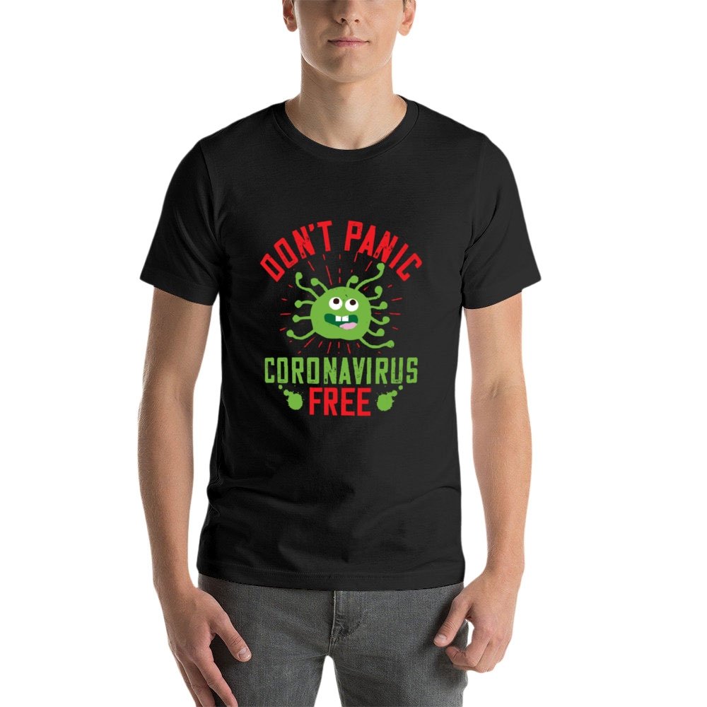 Double Sided Corona Is Free T-Shirt for Men, Adult Cotton Short Sleeve Tee - Alexecom.com