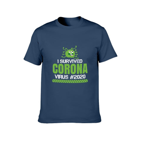 Image of Double Sided Corona Survive T-Shirt for Men, Adult Cotton Short Sleeve Tee - Alexecom.com