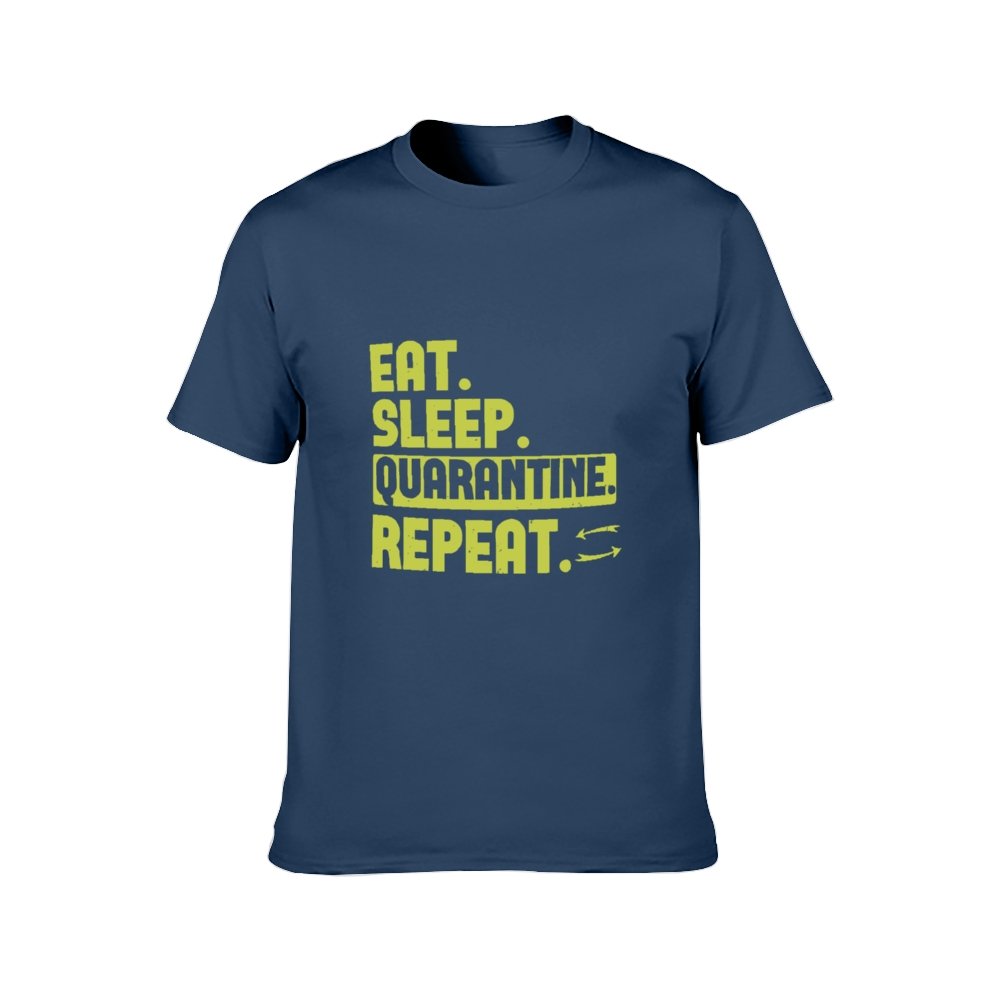 Double Sided Eat Sleep T-Shirt for Men, Adult Cotton Short Sleeve Tee - Alexecom.com