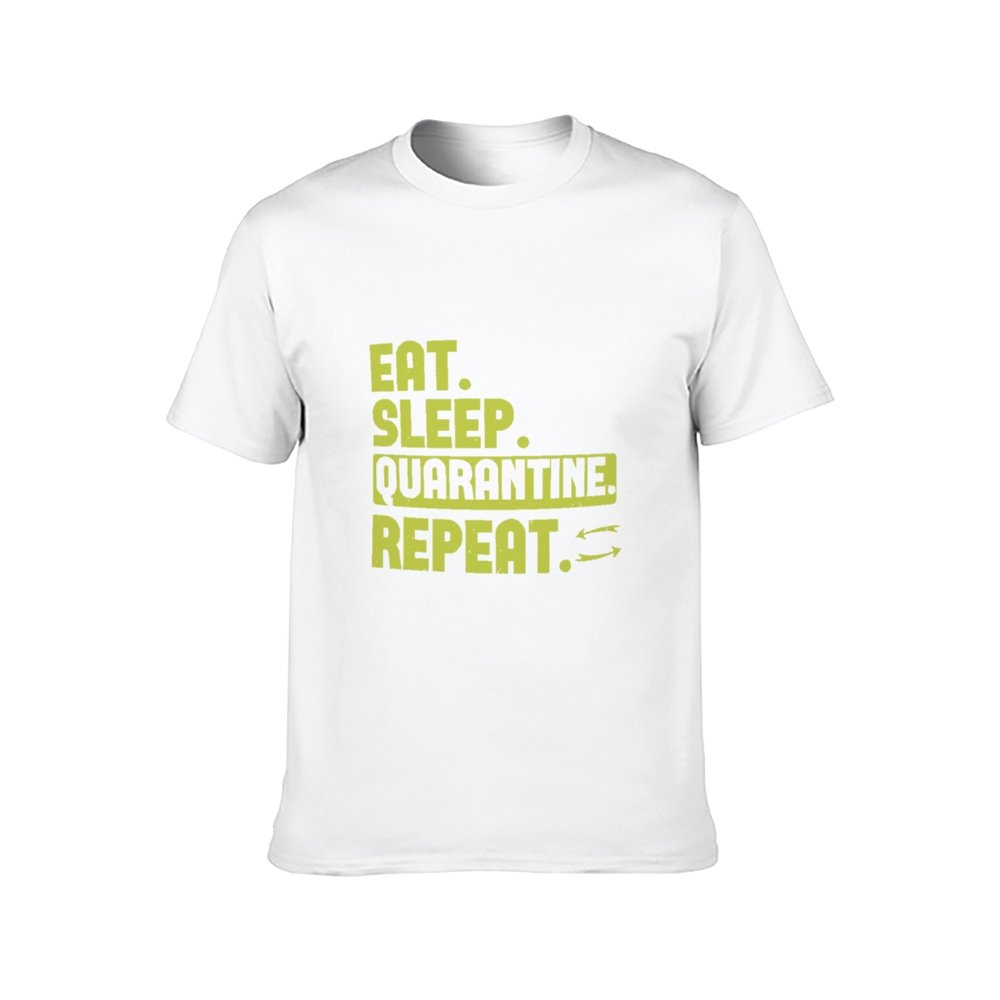 Double Sided Eat Sleep T-Shirt for Men, Adult Cotton Short Sleeve Tee - Alexecom.com