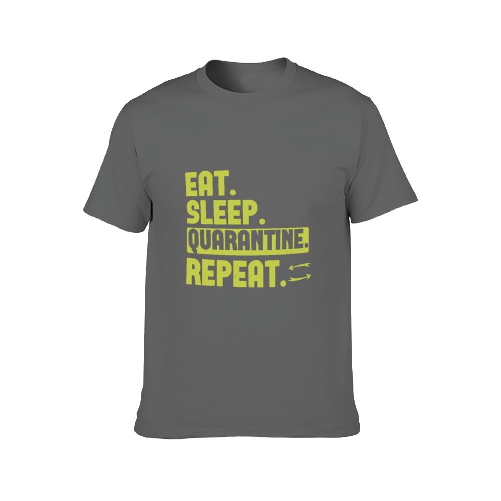 Double Sided Eat Sleep T-Shirt for Men, Adult Cotton Short Sleeve Tee - Alexecom.com