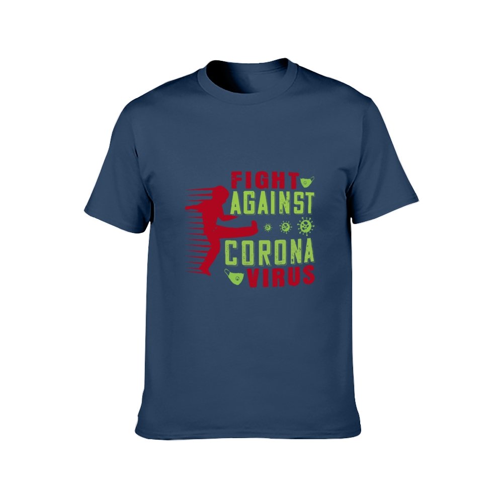 Double Sided Fight Against Corona T-Shirt for Men, Adult Cotton Short Sleeve Tee - Alexecom.com