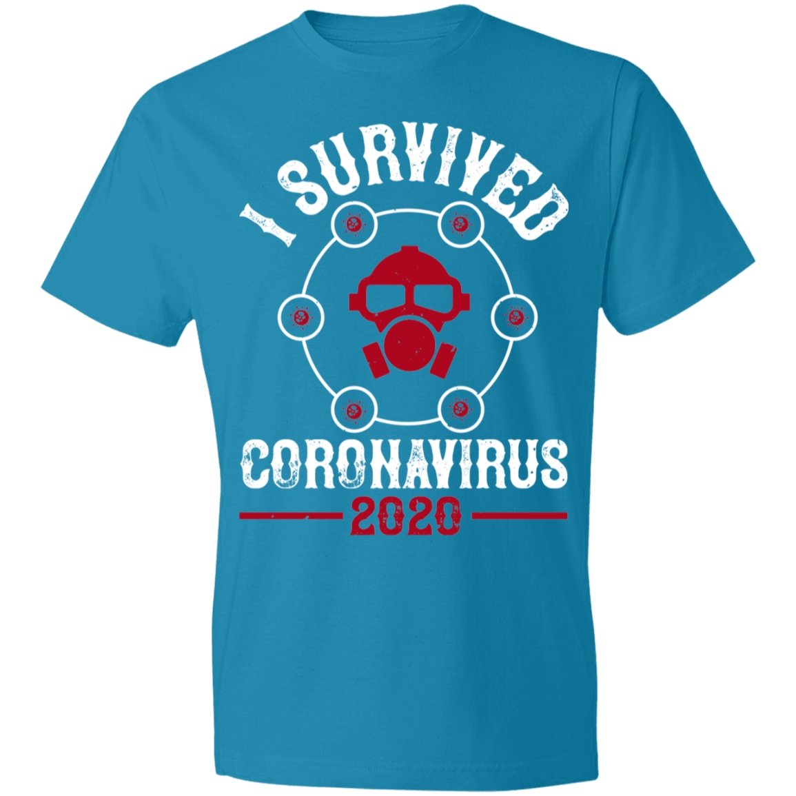 Double Sided I Survive Coronavirus 2020 Lightweight T-Shirt 4.5 oz - Alexecom.com