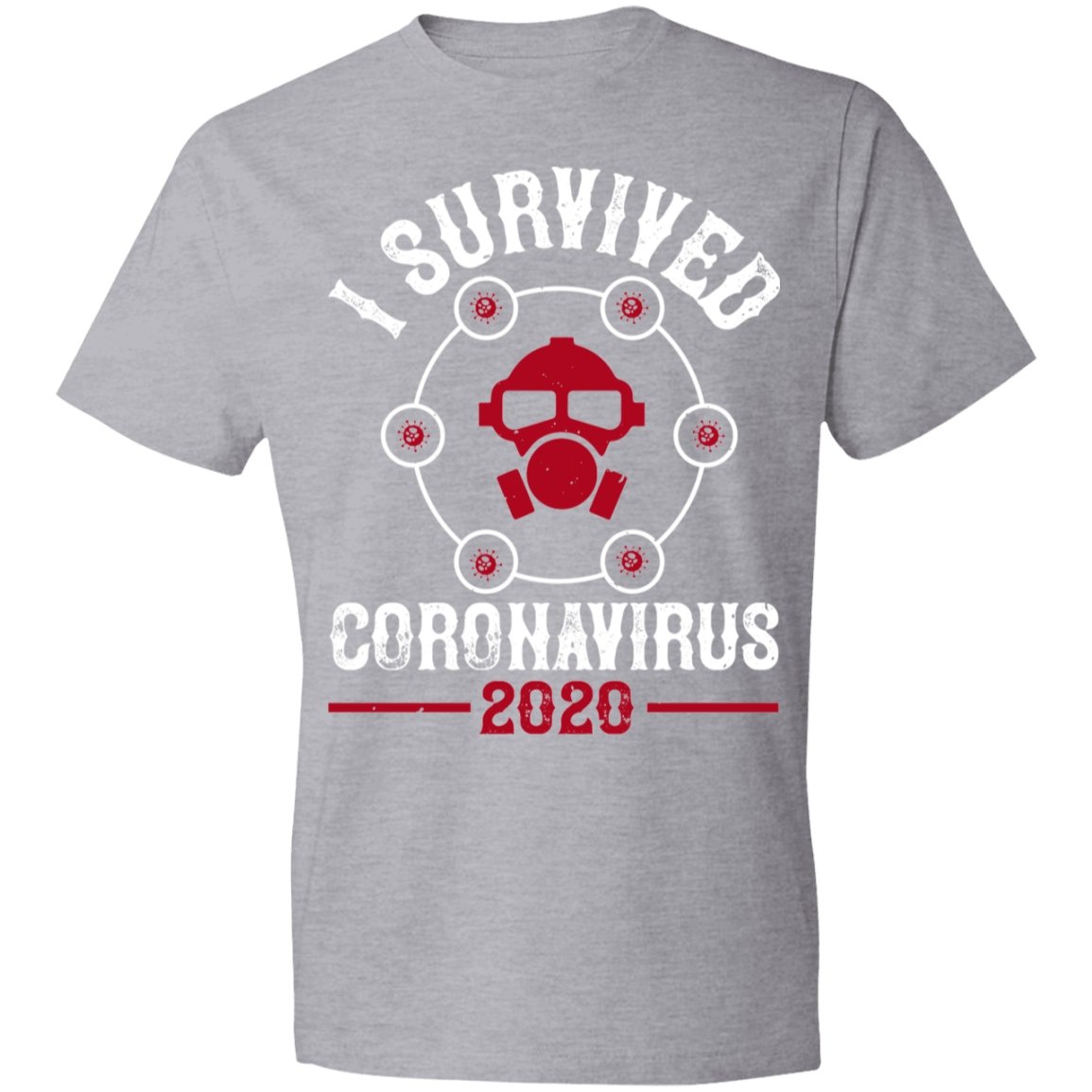Double Sided I Survive Coronavirus 2020 Lightweight T-Shirt 4.5 oz - Alexecom.com