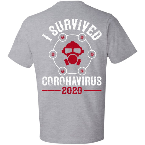 Image of Double Sided I Survive Coronavirus 2020 Lightweight T-Shirt 4.5 oz - Alexecom.com