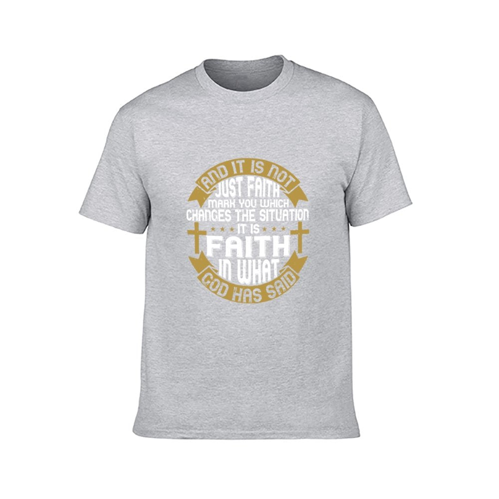 Double Sided It Is Not Just Faith T-Shirt for Men, Adult Cotton Short Sleeve Tee - Alexecom.com