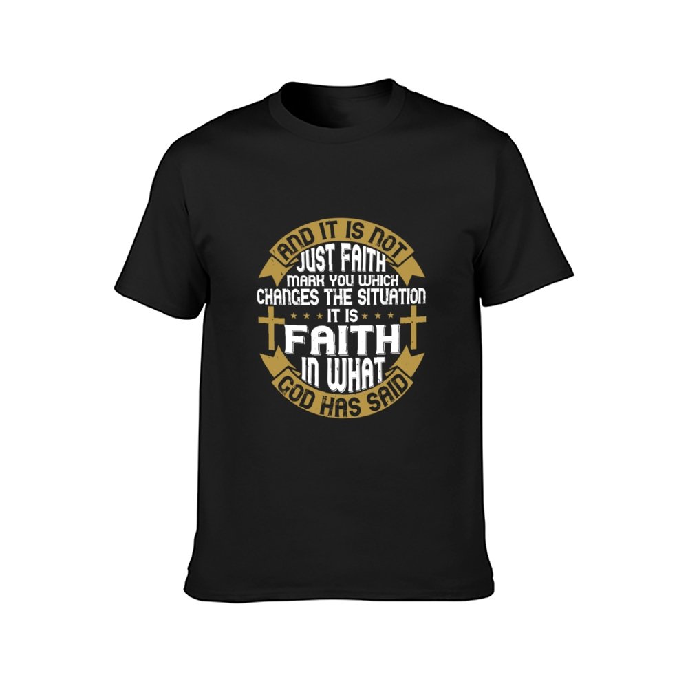 Double Sided It Is Not Just Faith T-Shirt for Men, Adult Cotton Short Sleeve Tee - Alexecom.com