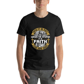 Double Sided It Is Not Just Faith T-Shirt for Men, Adult Cotton Short Sleeve Tee - Alexecom.com