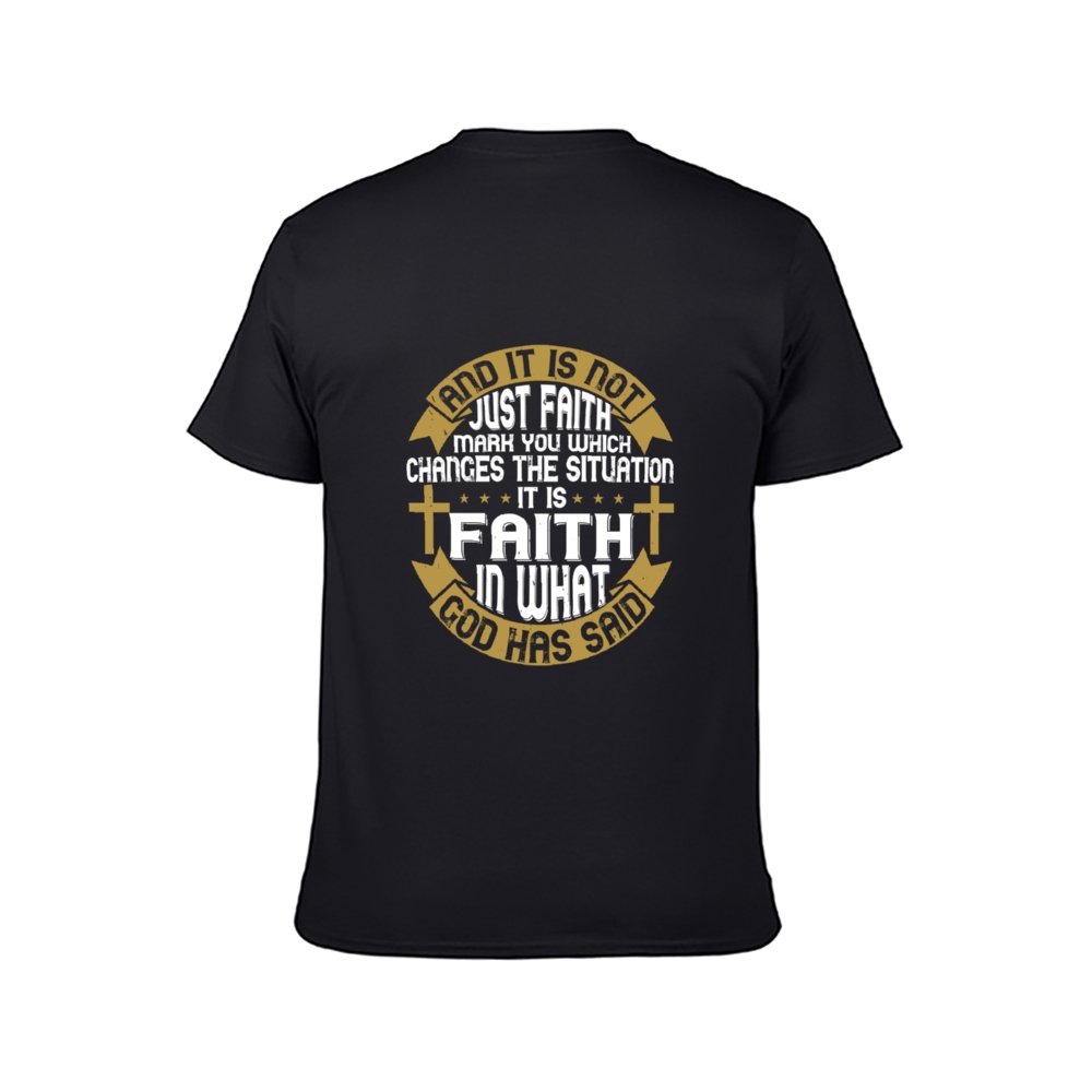 Double Sided It Is Not Just Faith T-Shirt for Men, Adult Cotton Short Sleeve Tee - Alexecom.com