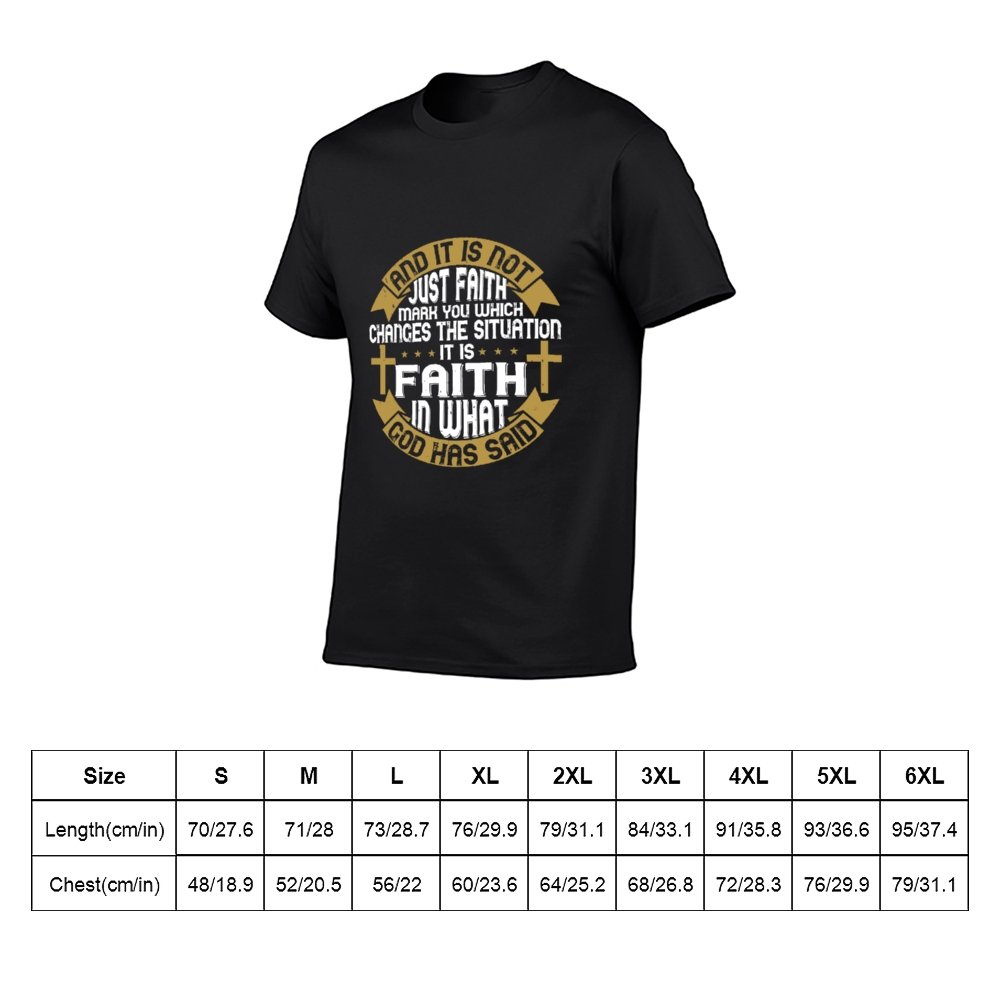 Double Sided It Is Not Just Faith T-Shirt for Men, Adult Cotton Short Sleeve Tee - Alexecom.com