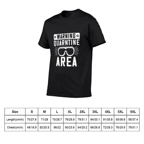 Image of Double Sided My Quarantine area T-Shirt for Men, Adult Cotton Short Sleeve Tee - Alexecom.com