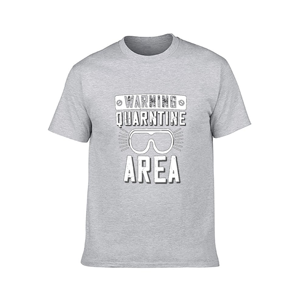 Double Sided My Quarantine area T-Shirt for Men, Adult Cotton Short Sleeve Tee - Alexecom.com