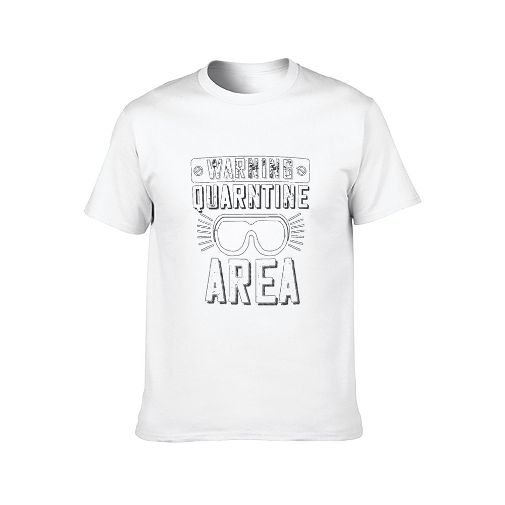 Double Sided My Quarantine area T-Shirt for Men, Adult Cotton Short Sleeve Tee - Alexecom.com