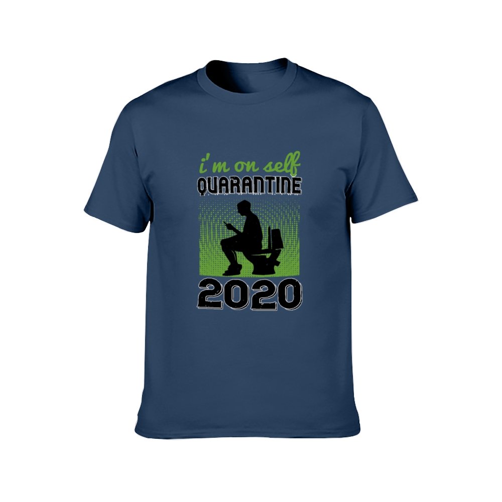 Double Sided Self Quarantine T-Shirt for Men, Adult Cotton Short Sleeve Tee - Alexecom.com