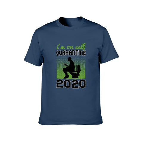 Image of Double Sided Self Quarantine T-Shirt for Men, Adult Cotton Short Sleeve Tee - Alexecom.com