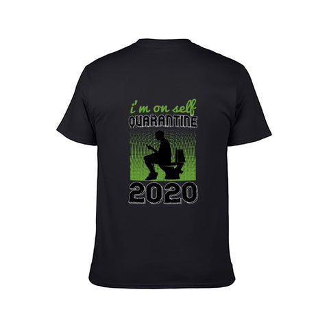 Image of Double Sided Self Quarantine T-Shirt for Men, Adult Cotton Short Sleeve Tee - Alexecom.com