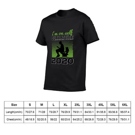 Double Sided Self Quarantine T-Shirt for Men, Adult Cotton Short Sleeve Tee