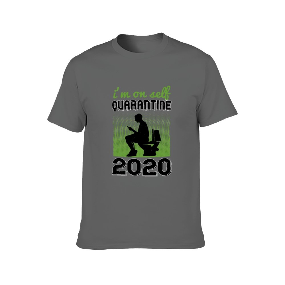 Double Sided Self Quarantine T-Shirt for Men, Adult Cotton Short Sleeve Tee - Alexecom.com