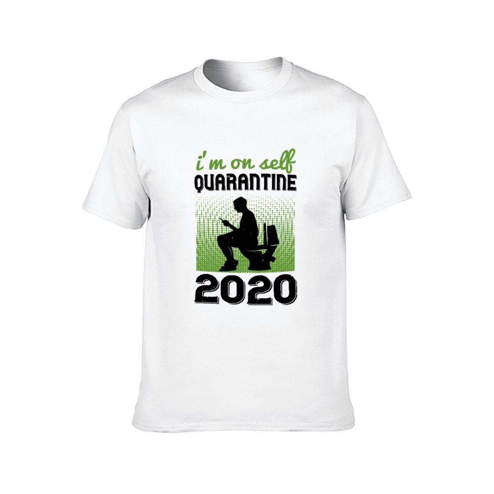 Double Sided Self Quarantine T-Shirt for Men, Adult Cotton Short Sleeve Tee - Alexecom.com