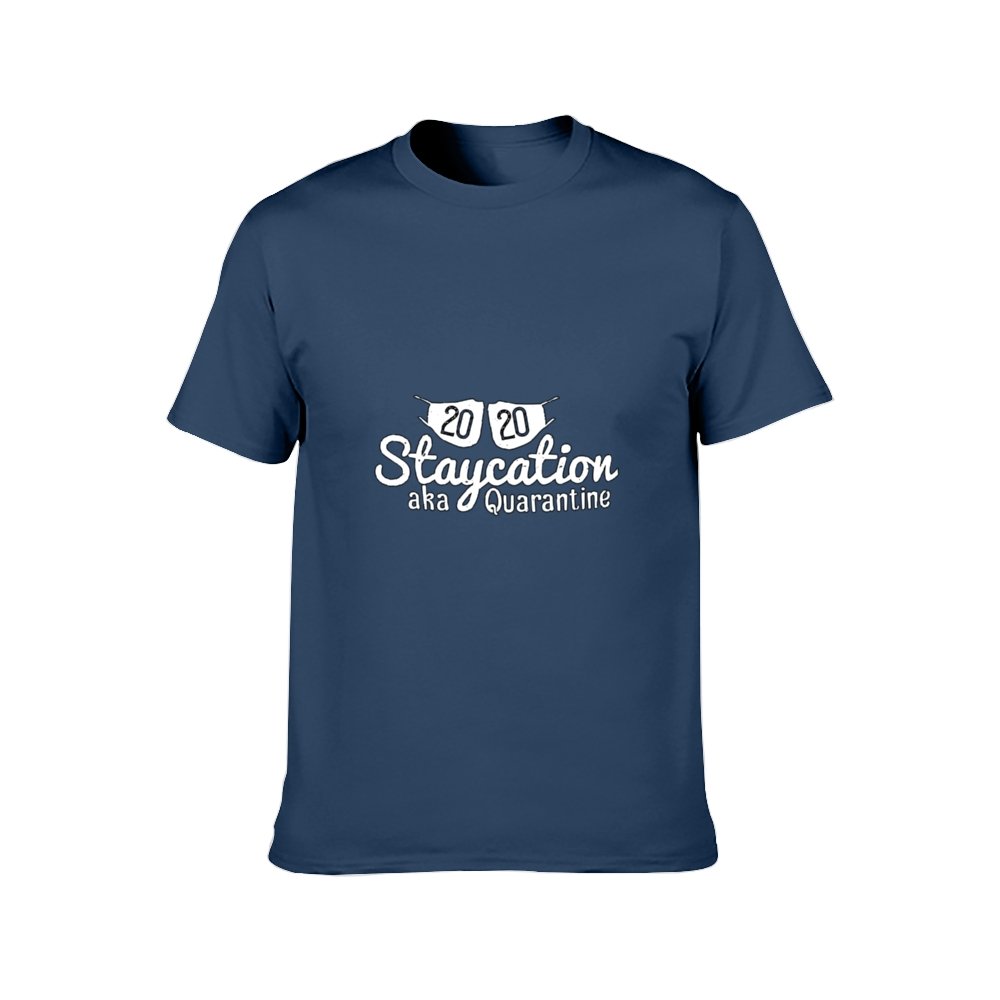 Double Sided Staycation T-Shirt for Men, Adult Cotton Short Sleeve Tee - Alexecom.com