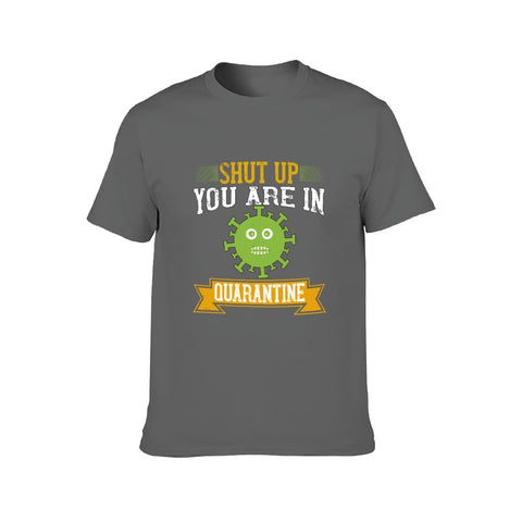 Image of Double Sided You Are In Quarantine T-Shirt for Men, Adult Cotton Short Sleeve Tee - Alexecom.com
