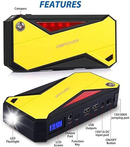 Image of DBPOWER 800A Peak 18000mAh Portable Car Jump Starter
