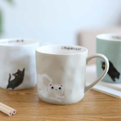 Image of Fresh and irregular Japaneseceramic cup creative Zakka cup water cup - Alexecom.com
