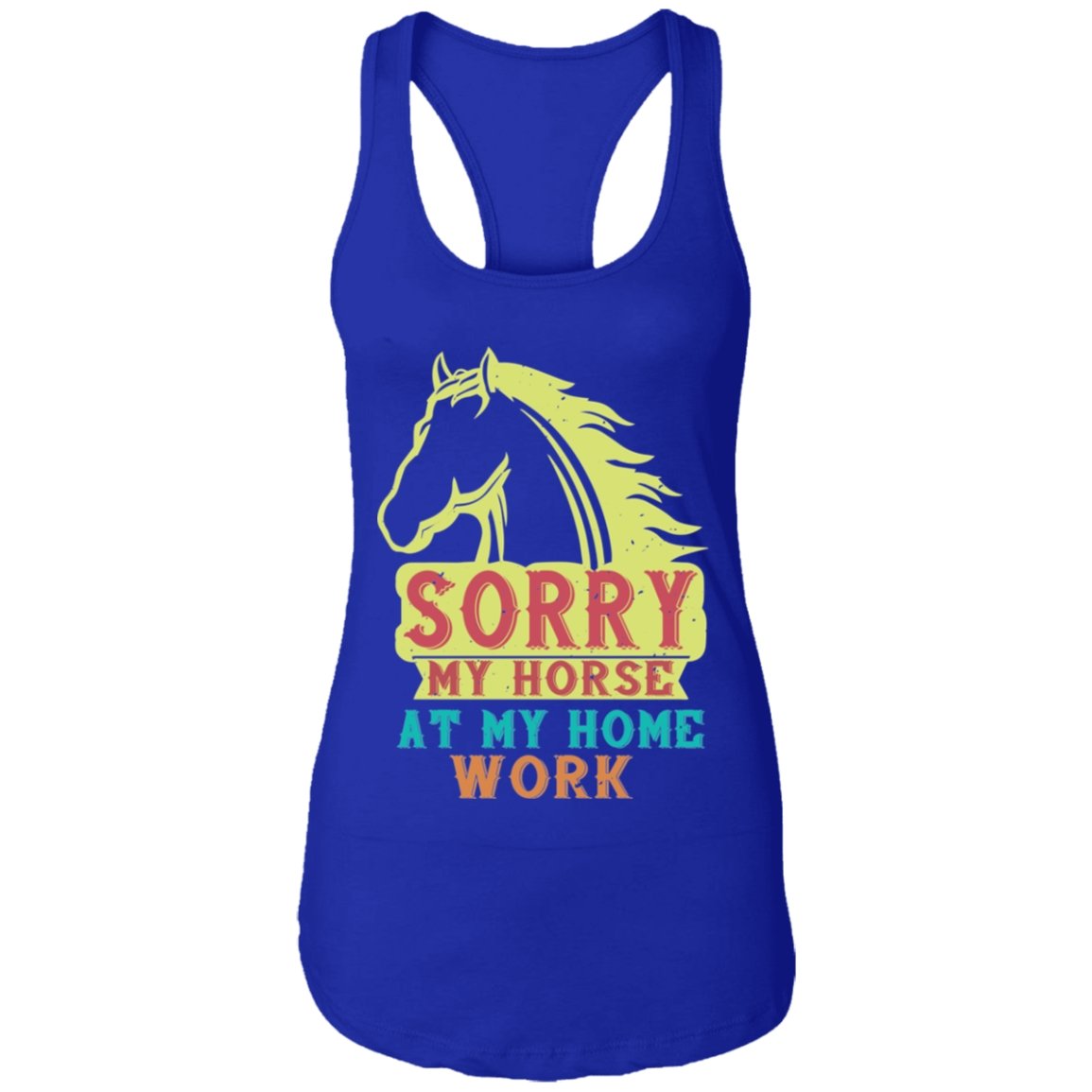 Horse Design Ladies Ideal Racerback Tank - Alexecom.com