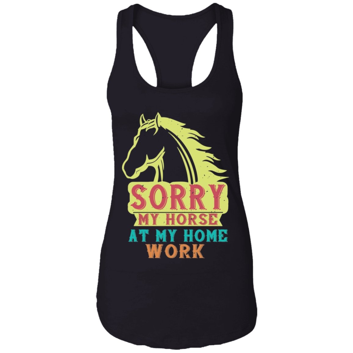 Horse Design Ladies Ideal Racerback Tank - Alexecom.com